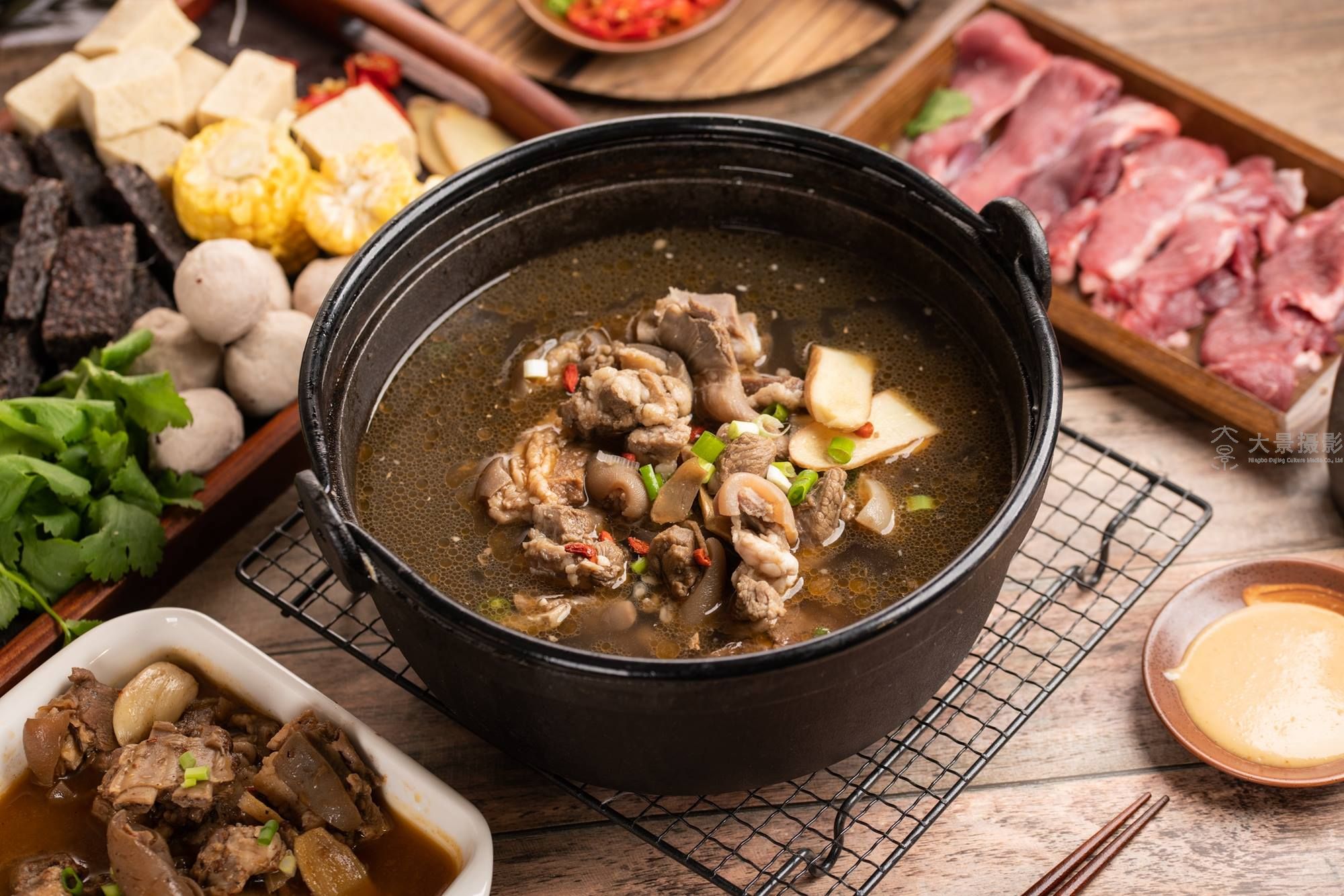 上海羊肉炖锅摄影